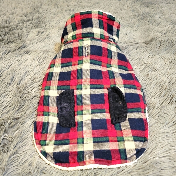 Wag& Bone Winter Sherpa Plaid Dog Coat - Picture 1 of 8
